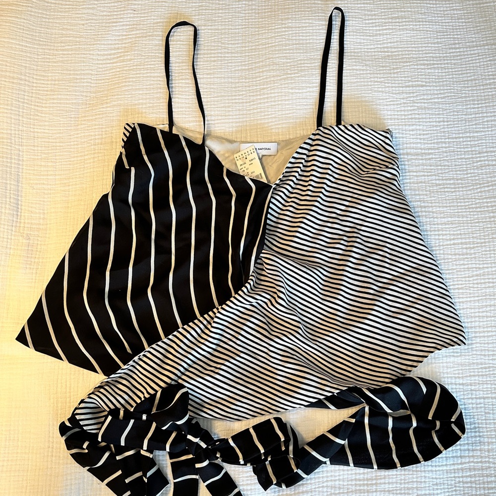 NWT Costume National Camisole Tank with Wrap Tie Size 44